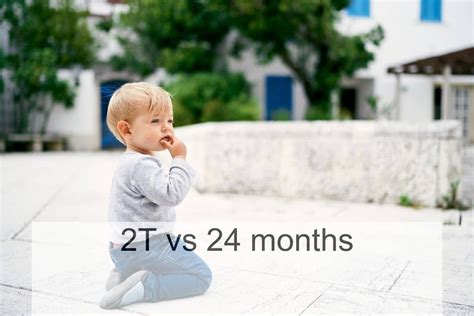 24 months vs 2t - The silhouette for 24-month sizes is rounder -- ideal for a healthy, growing baby of any age who might still be crawling. Size 2T clothes, on the other hand, are …
